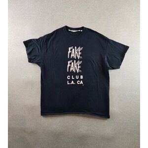 Fred Segal T Shirt Mens XL Black Club L.A. CA Designer Avant Garde RARE Made USA